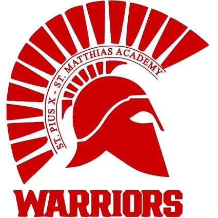 St Pius X St Matthias Academy Warriors logo